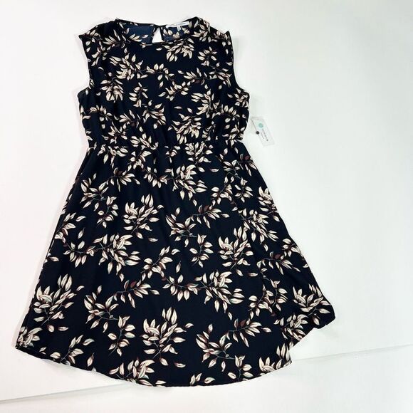 Collective Concepts Dress Womens 2X Stitch Fix  Blue Printed Sleeveless Keyhole - Picture 1 of 12